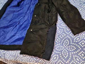 Black Hooded Padded Coat