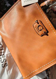 Authentic Guess Clutch - Tan