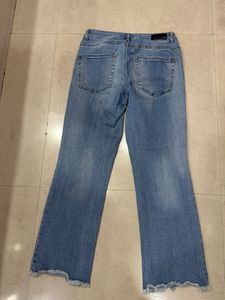 Women's Blue Straight Cut Jeans