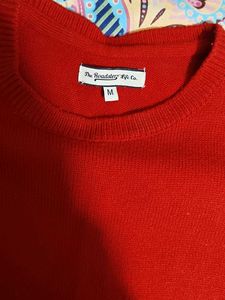 Vibrant Red Sleeveless Knit Dress