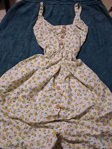 Cute Floral Button-Front Dress