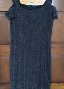 UNUSED Sparkly Cold Shoulder Bodycon Dress