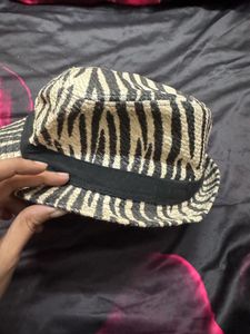 Zebra Print Fedora Hat