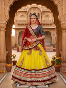 Stunning Yellow Lehenga Choli for Women