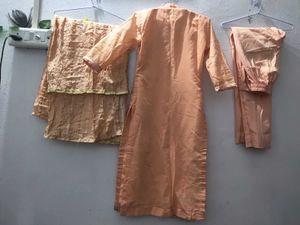 stitched suit plazo pant Peach