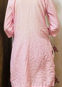 Beautiful Pink Chikankari Kurta