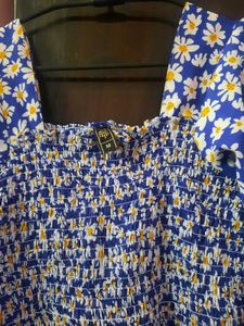 Cute Daisy Print Midi Dress