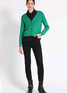 V Neck Woolen Fleece Cardigan