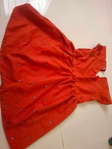 Beautiful Orange Ethnic frock