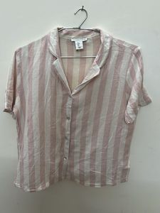 Striped Pink Night Suit