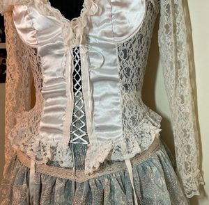 Elegant White Lace Corset Top