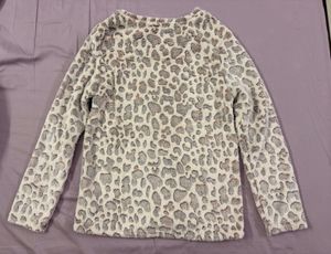 Cozy Leopard Print Long Sleeve Top