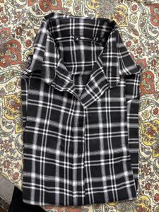 Black &amp; White Checkered Shirt | XXL