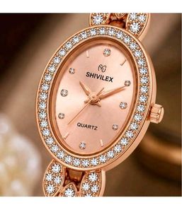 SHIVILEX Rose Gold Crystal Watch