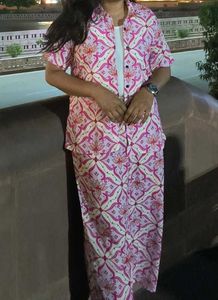 Comfortable Pink Floral Pajama Set