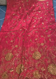 Elegant Red Sequin Dupatta