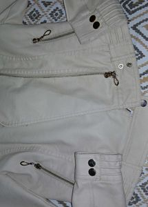 Stylish Cream Moto Jacket