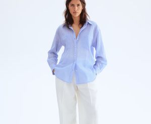 H&M Blue Striped Shirt38 cover or shirt