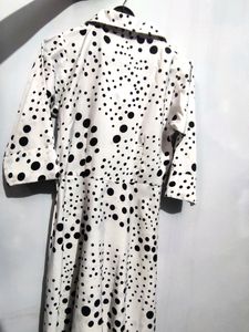 Black &amp; White Polka Dot Dress