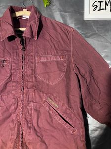 MARLBORO Men's Maroon Casual Jacket