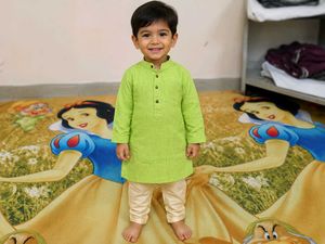 Cute Green Kurta Pajama Set