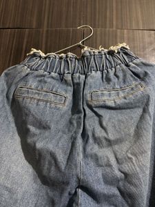 Distressed Blue Denim short Jeans
