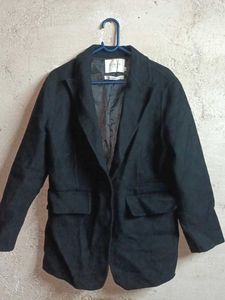 Chic Black Blazer Style Winter Shrug