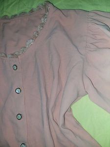 Nude Puff Sleeve Top
