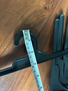 6 Pcs Black PP Hangers 30cmx7.5cm - New