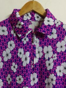 Beautiful Flower Print Shirt Top