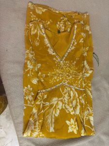 Yellow Floral Kurta Set