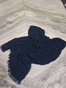 Dark Blue Textured Scarf
