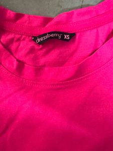 Vibrant Pink Graphic T-Shirt