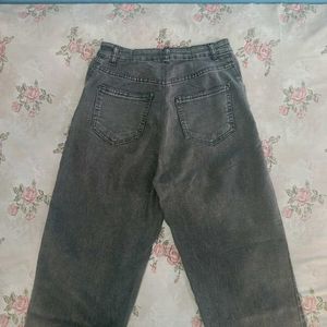 Grey Wide Leg Jeans