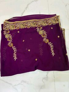 Beautiful purple 💜 saree
