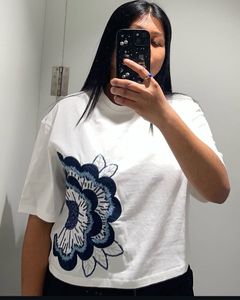 women around neck white t-shirt