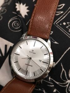 Titan Watch with Leather Strap