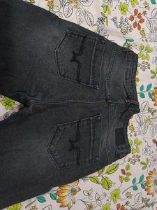 Distressed Grey Denim Jeans