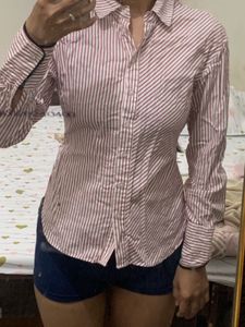 Striped Button-Up Shirt