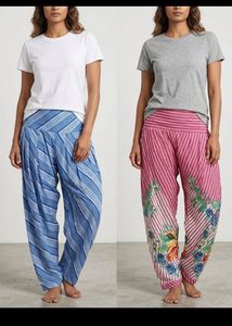 Boho Floral Striped Harem Pants (any1)