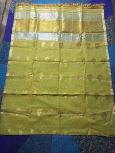 Elegant Yellow Saree with Tassels