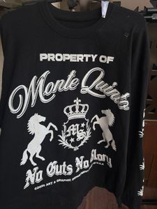 Black "Property of Montequinto" Graphic Waffle
