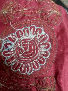Embroidered Decorative Silk Fabric
