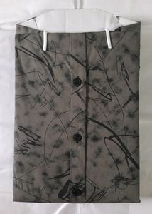 Men's Abstract Print Casual Greyish Green Shirt XL