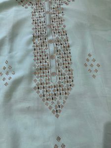 Beautiful Teal Sequined Kurti Set