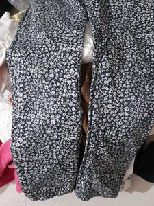Floral Print Straight Leg Pants