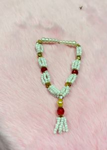White Beaded Jewellery Set