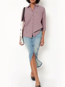 Striped Button-Up Shirt