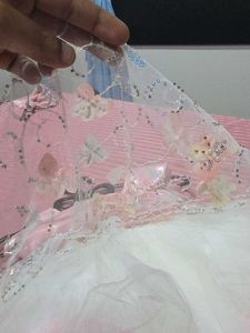 Beautiful Pink &amp; White Party Dress