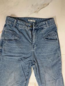 Blue Denim Jeans with slits